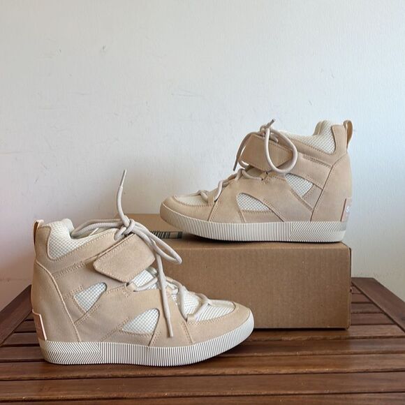 SOREL Out N About Sport Wedge Booties Nova Sand US Women 8/UK 5/EU 38.5 - Picture 3 of 13